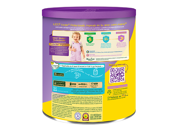 Alimento a base de leche recomendado para niños intolerantes a la lactosa a partir de 1 año