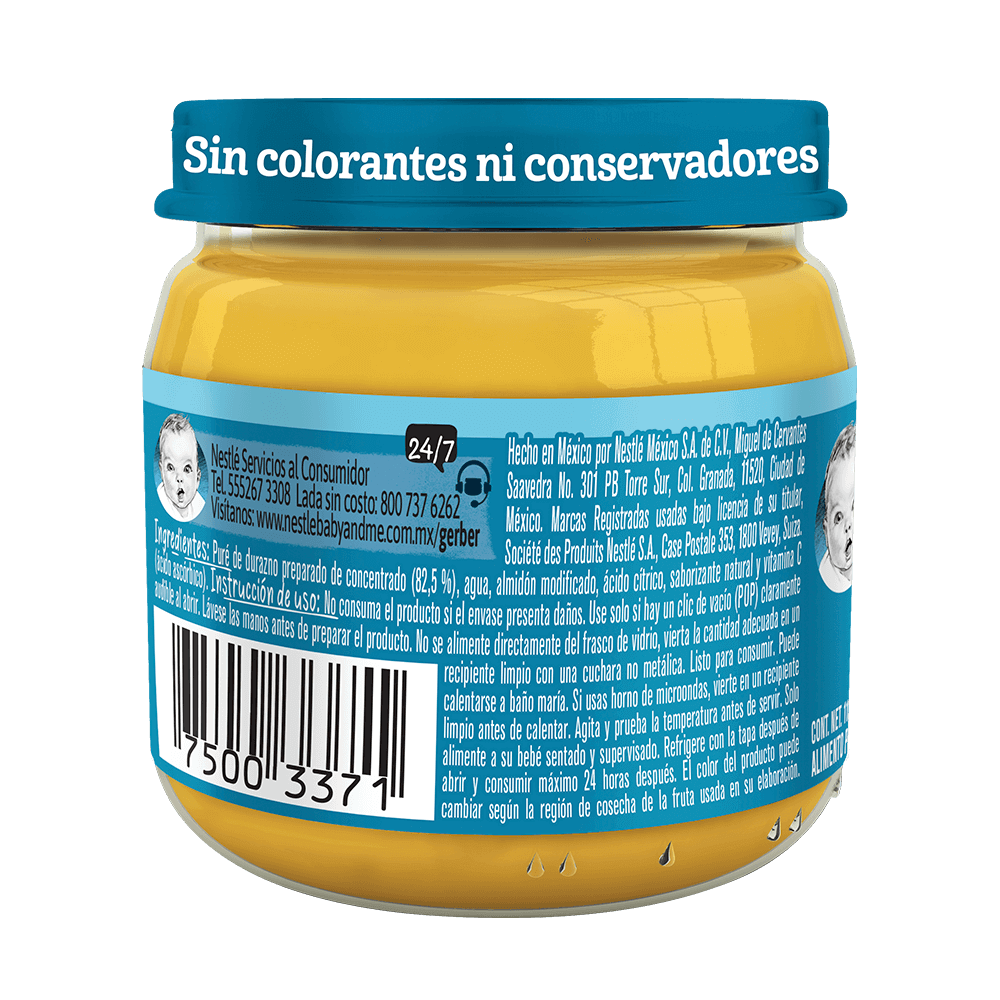 Gerber® Papilla Durazno Etapa 2, 113g