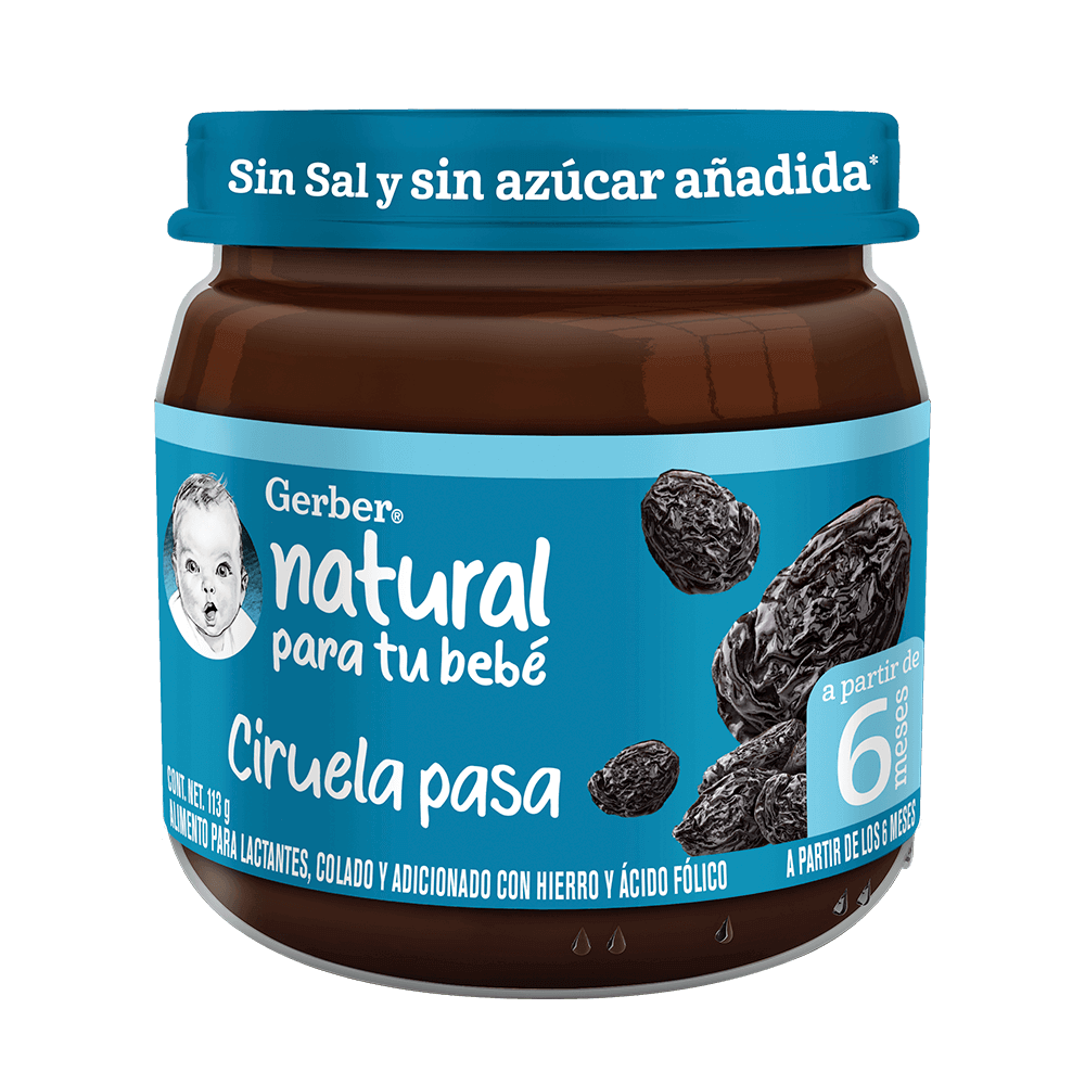 Gerber® Papilla Ciruela Pasa Etapa 2, 113g