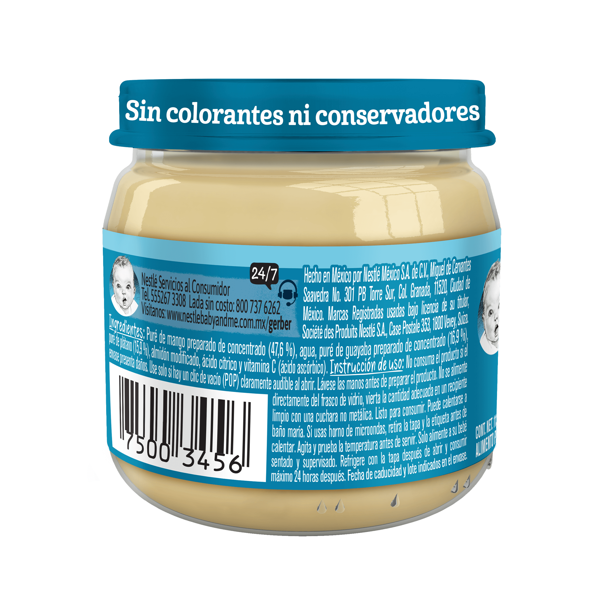 Gerber® Papilla Frutas tropicales Etapa 2, 113g