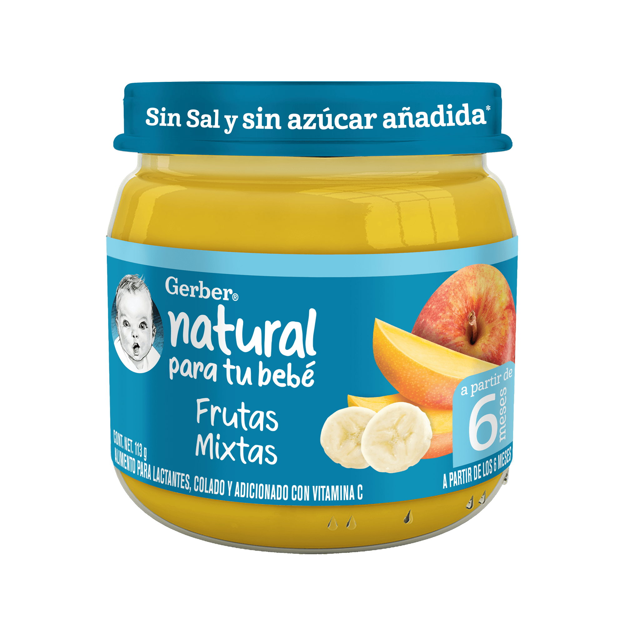 Gerber® Papilla Frutas Mixtas Etapa 2, 113g