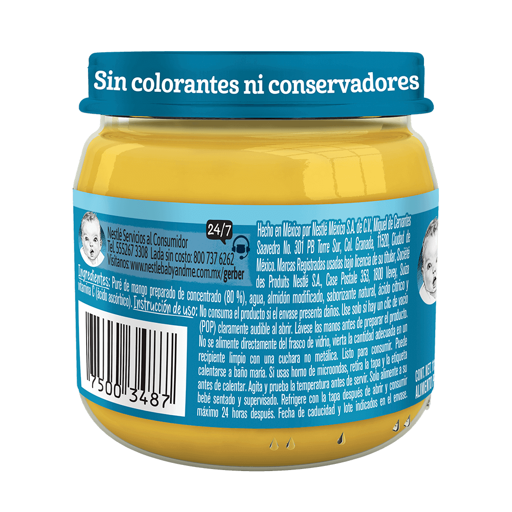 Gerber® Papilla Mango Etapa 2, 113g
