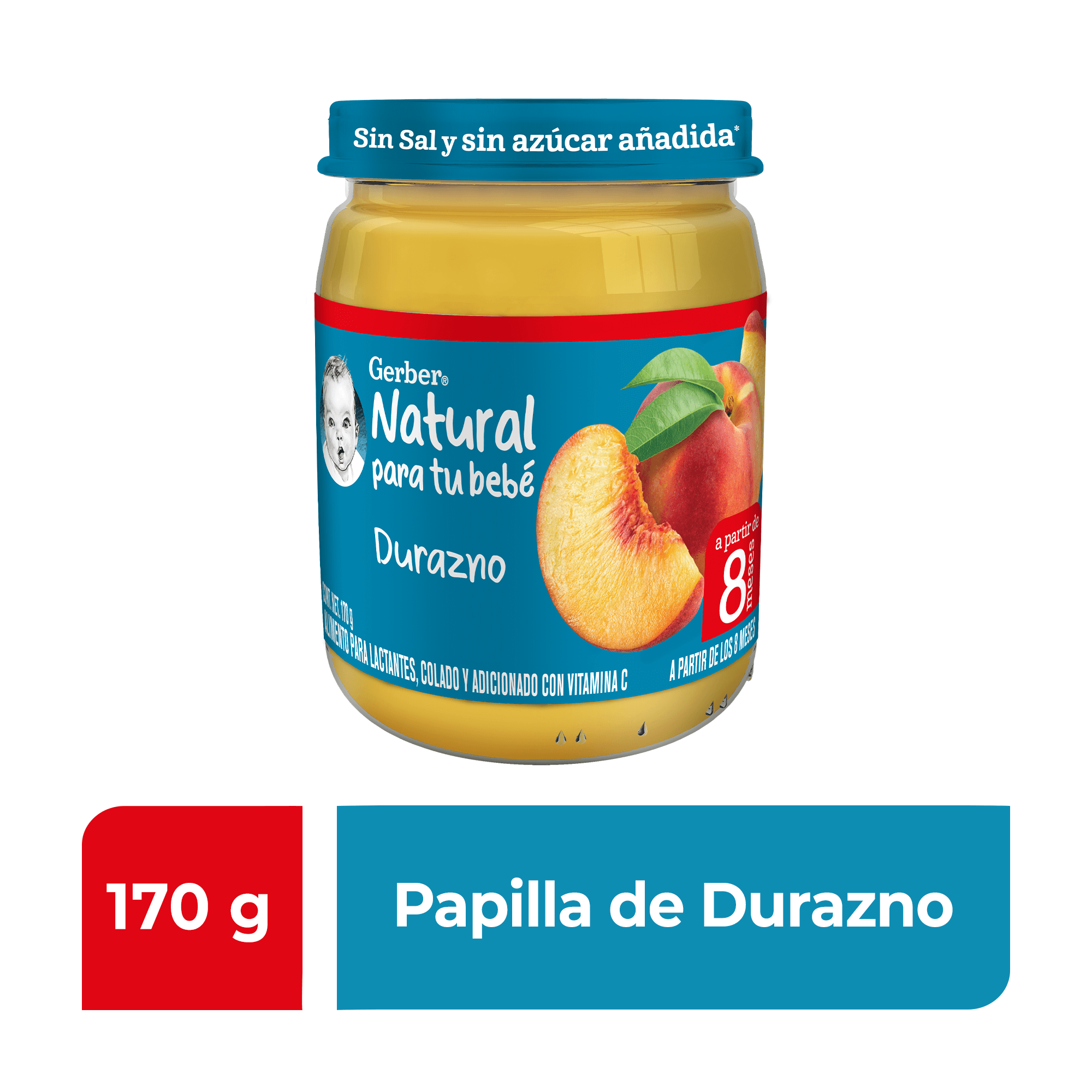 Gerber® Papilla Durazno Etapa 3, 170g