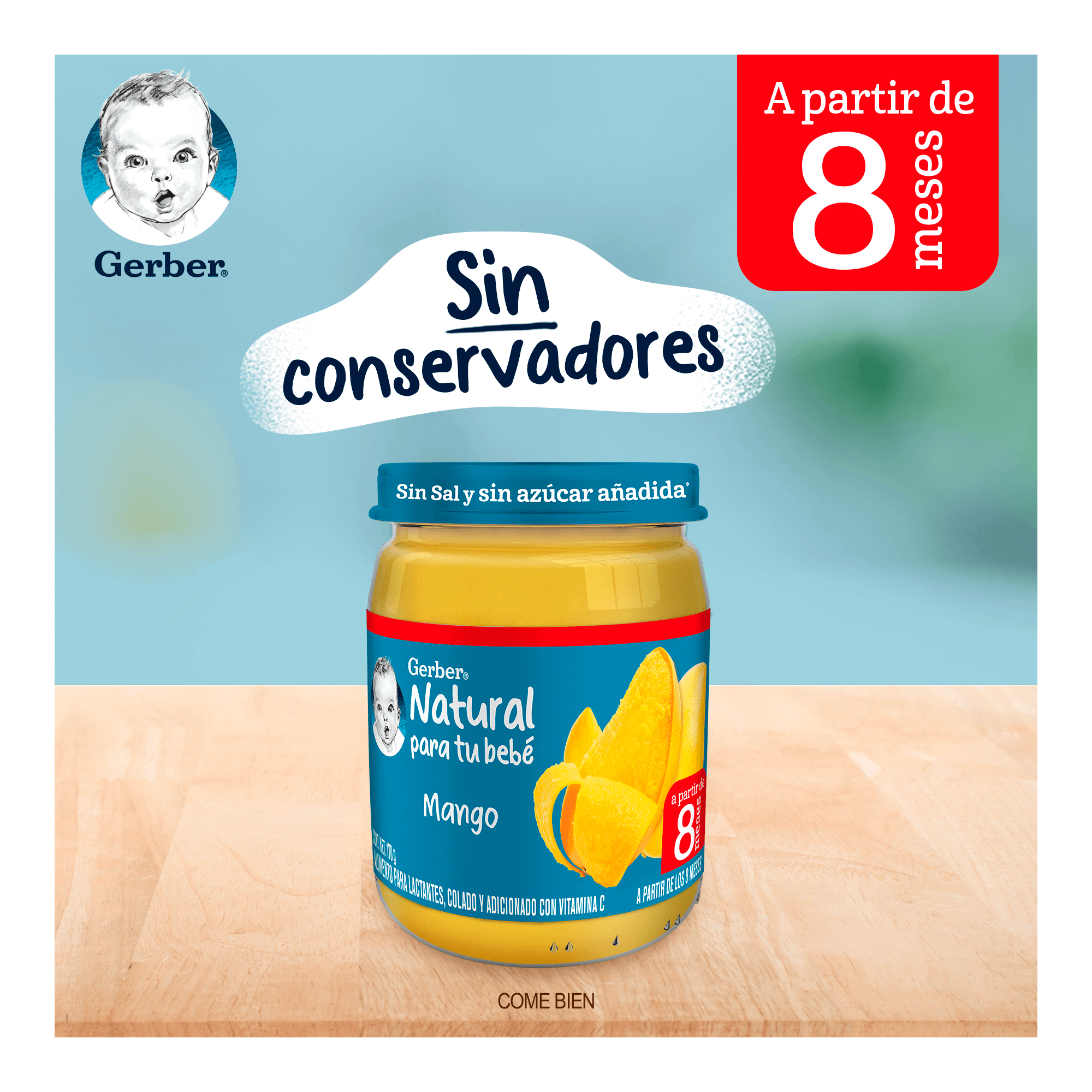 Gerber® Papilla Mango Etapa 3, 170g