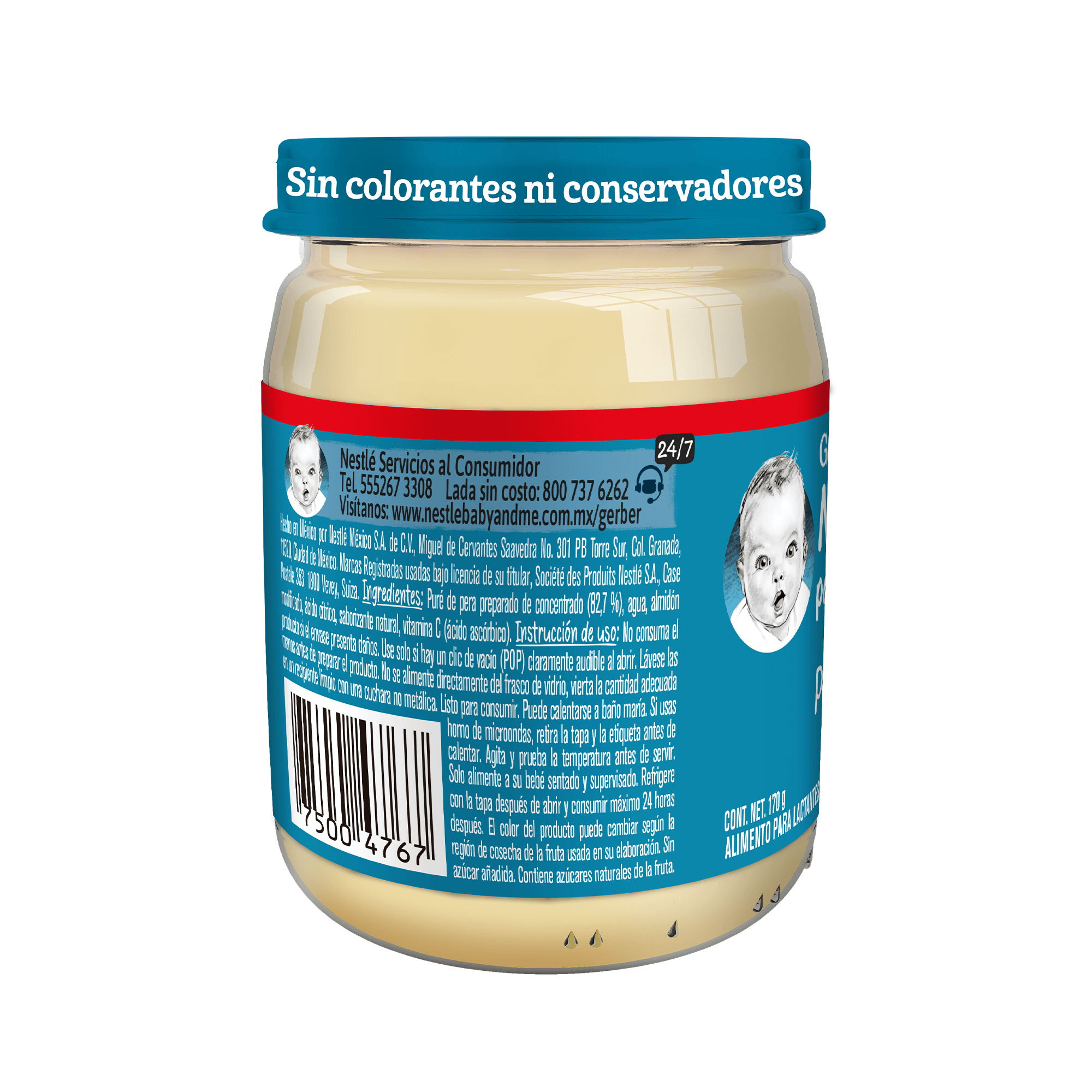 Gerber® Papilla Pera Etapa 3, 170g