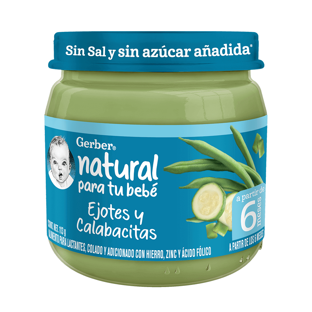 Gerber® Papilla Ejote y Calabacitas Etapa 2, 113g