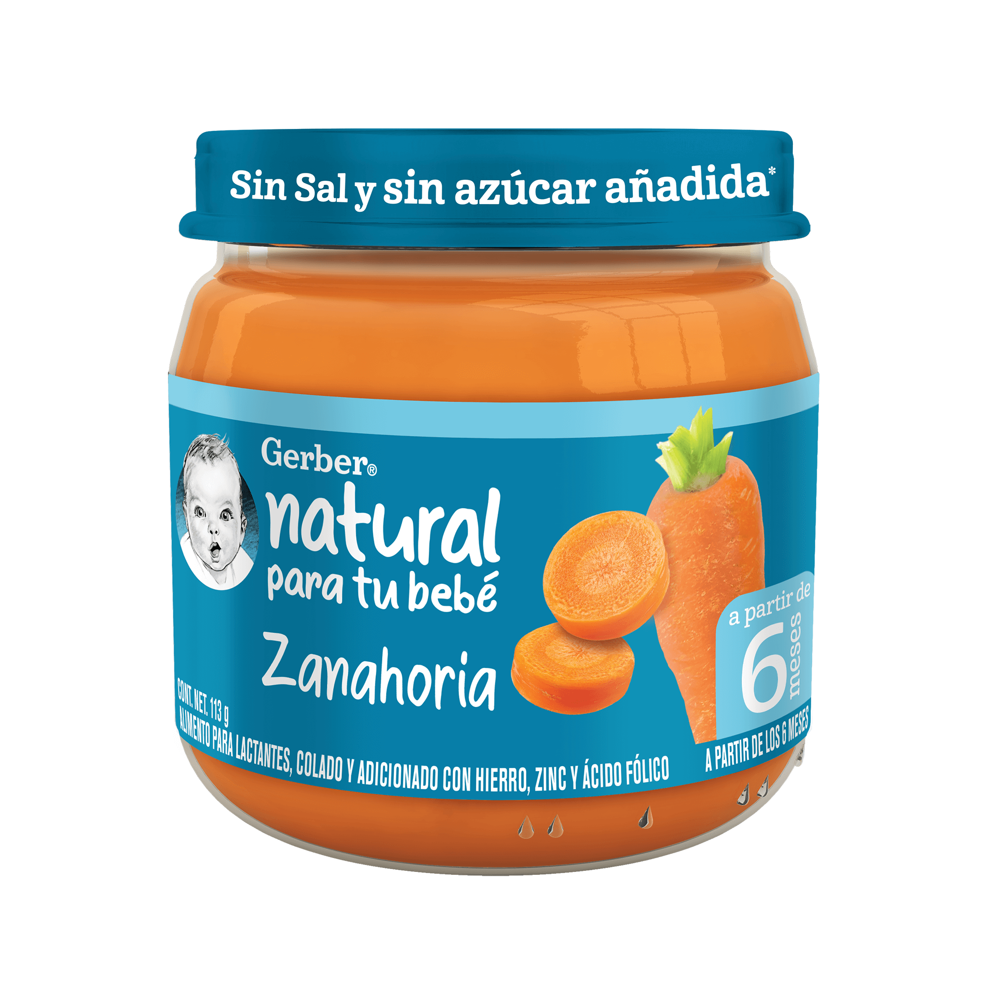 Gerber® Papilla Zanahoria Etapa 2, 113g
