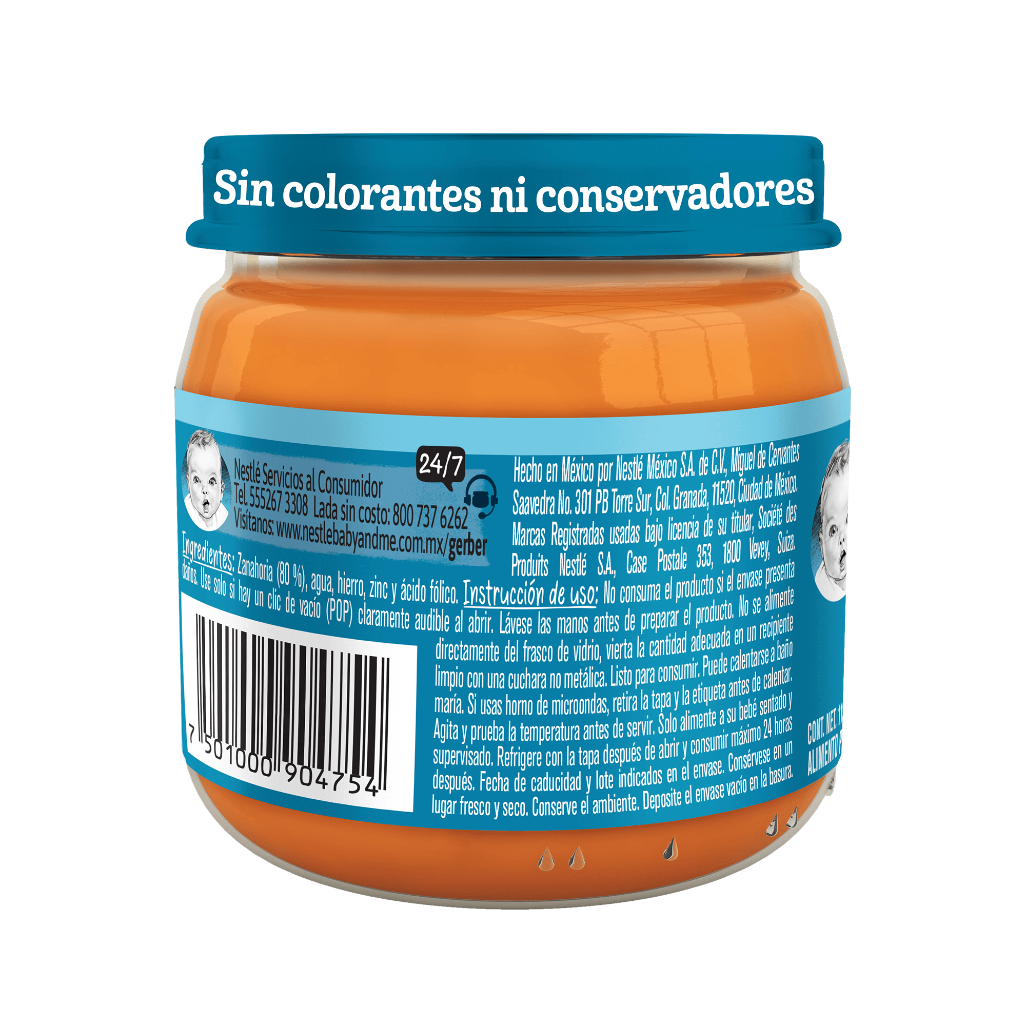 Gerber® Papilla Zanahoria Etapa 2, 113g