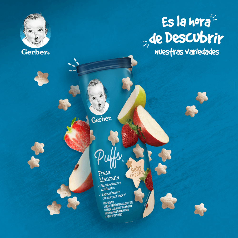 Gerber® Manzana y Fresa Snacks 42 g