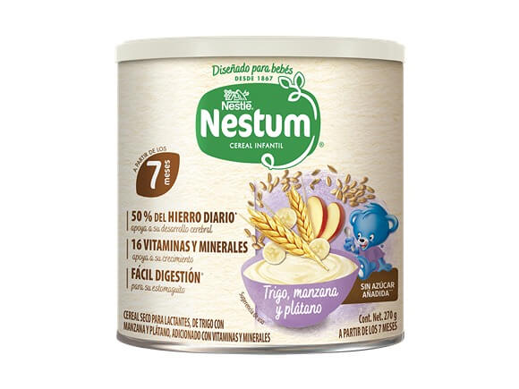 Nestlé® NESTUM® Trigo con manzana y plátano 7 meses