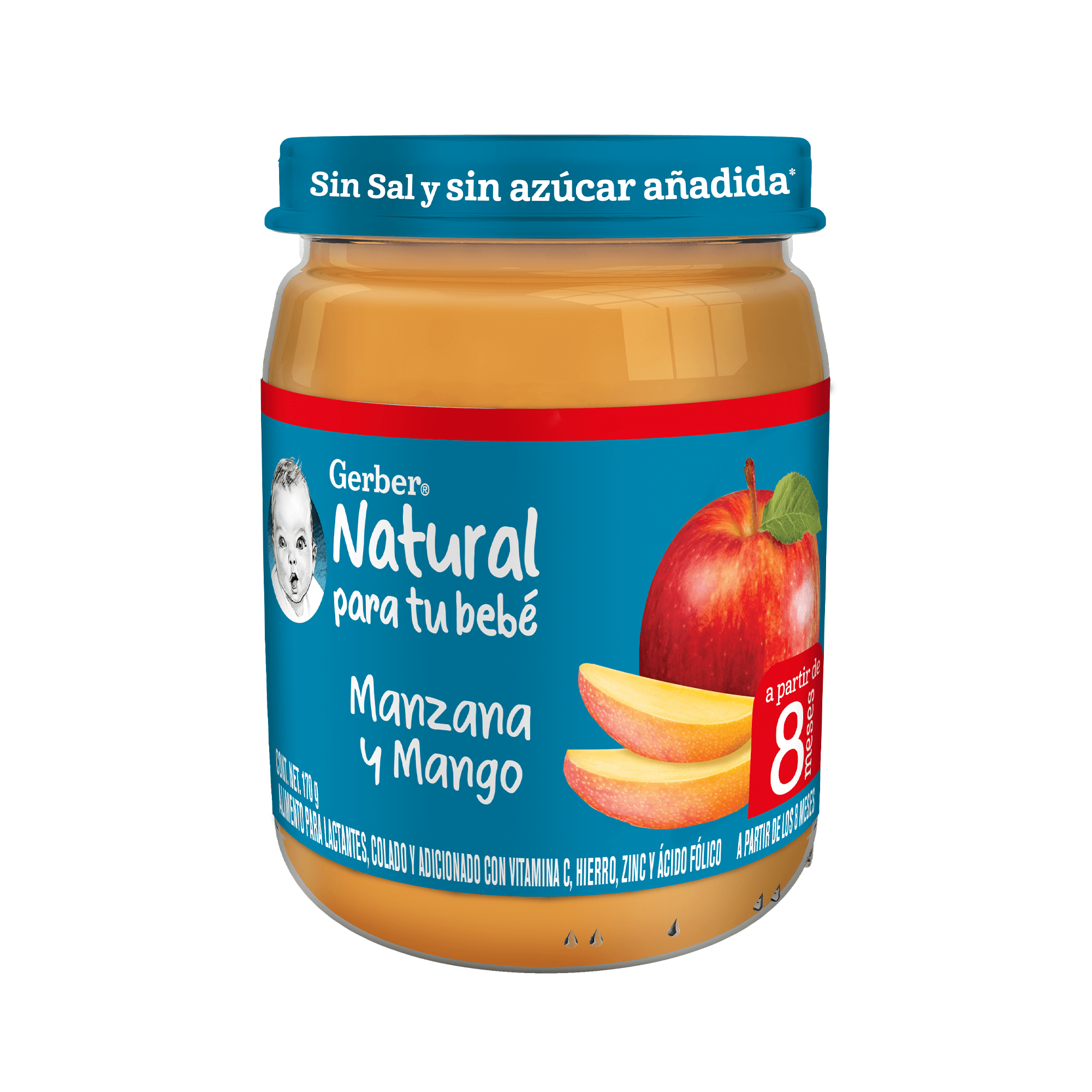 Gerber® Manzana y Mango Etapa 3, 170g