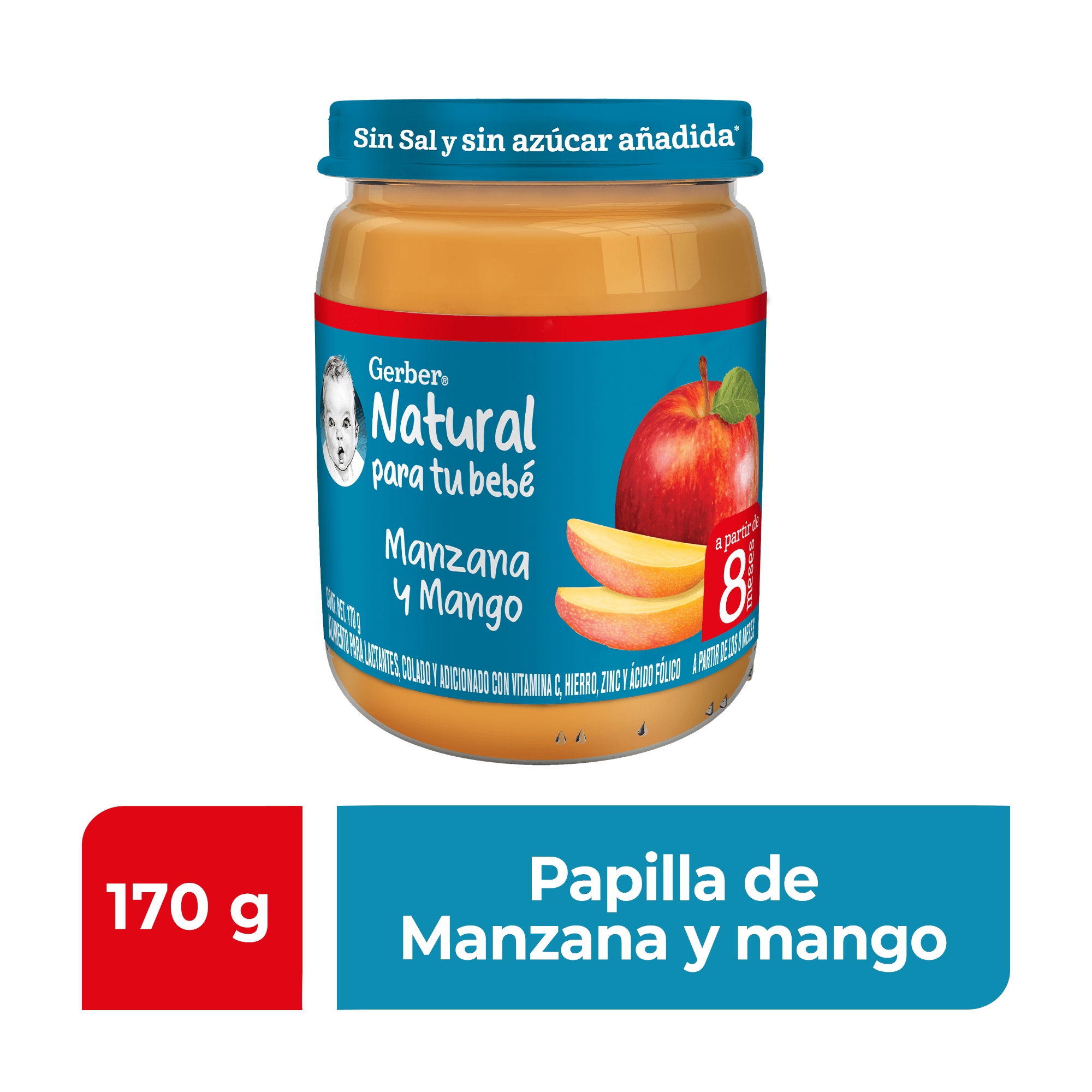 Gerber® Manzana y Mango Etapa 3, 170g