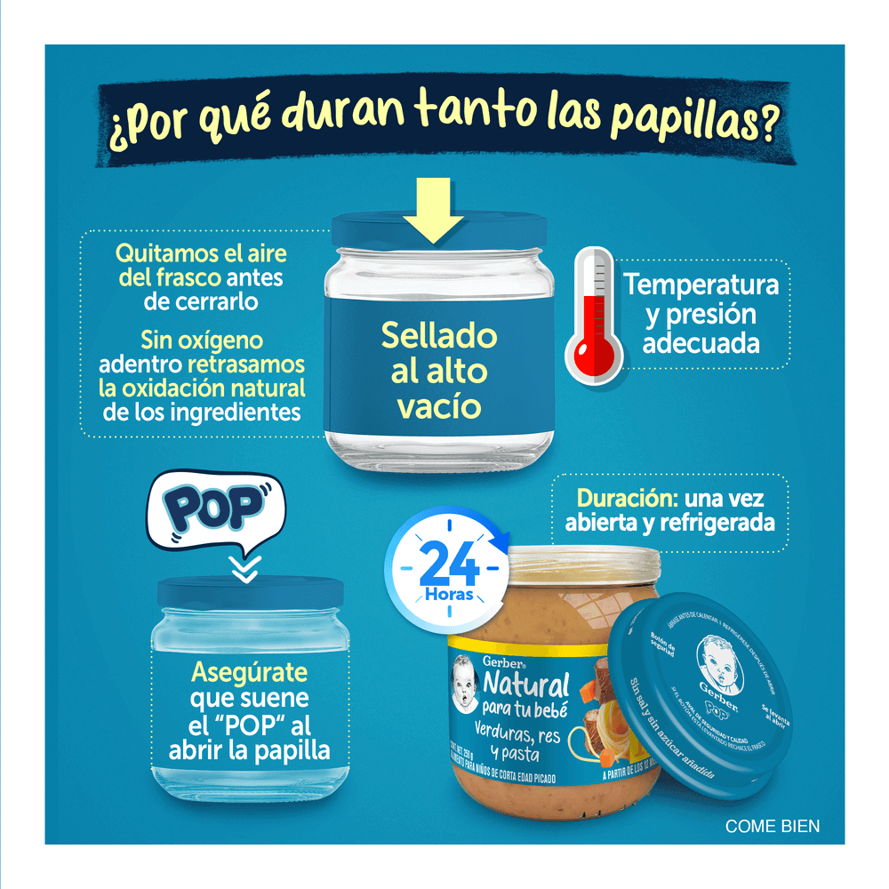 Gerber® Papilla Res, verduras y pasta Etapa 4, 250g