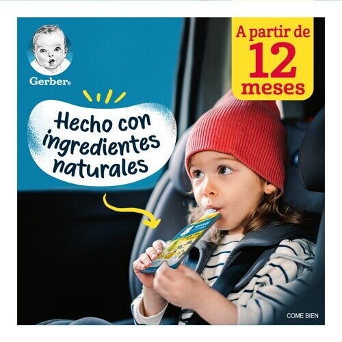 GERBER® Pouch Pera Plátano y Yogurt