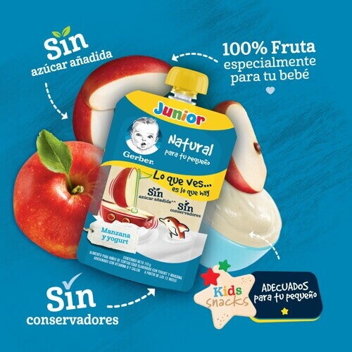 GERBER® Pouch Manzana y Yogurt