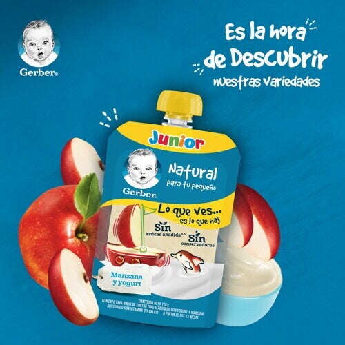 GERBER® Pouch Manzana y Yogurt