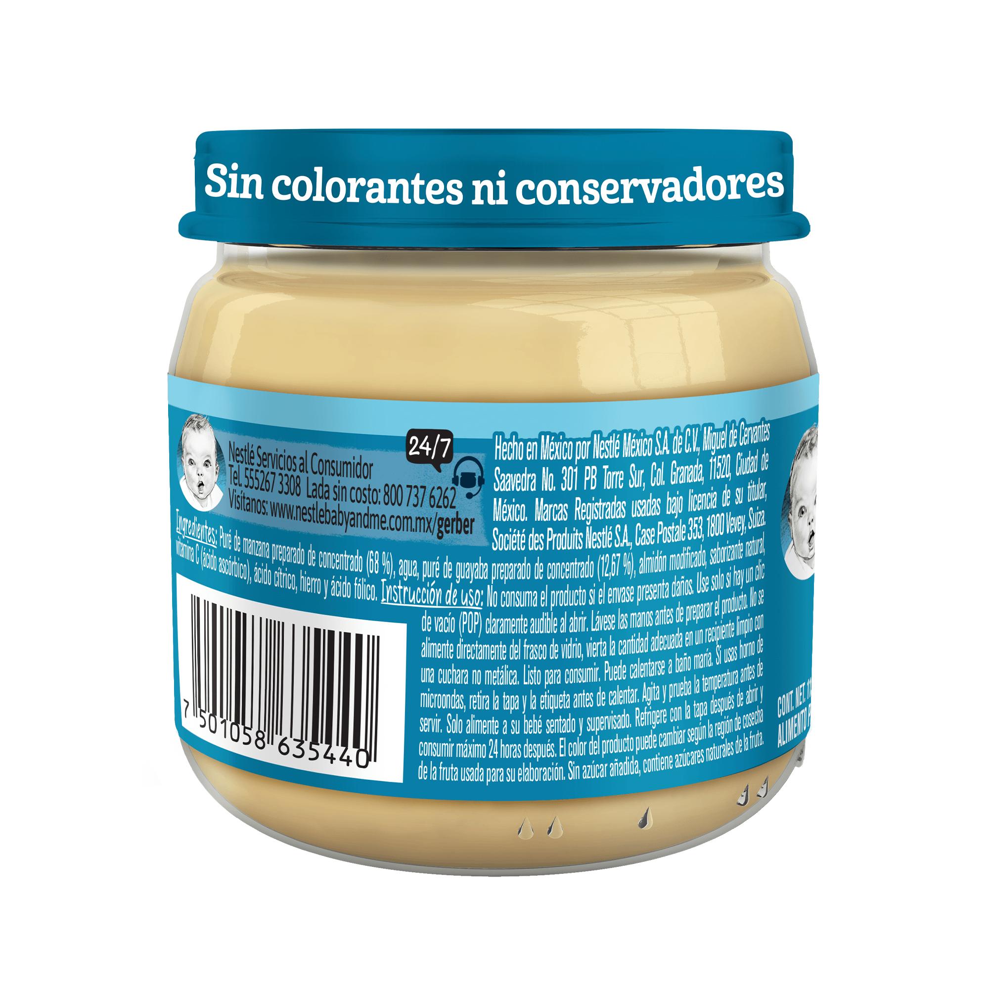 Gerber® Papilla Manzana y guayaba Etapa 2, 113g