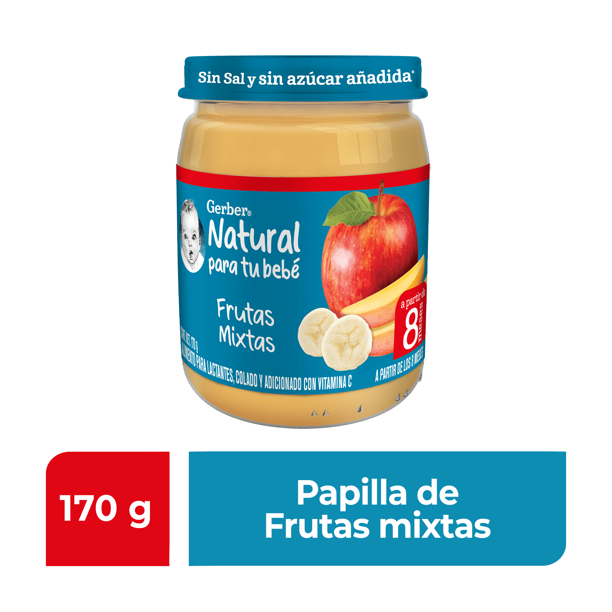 Gerber® Papilla Frutas mixtas Etapa 3, 170g