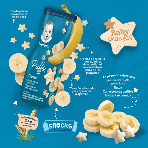 Gerber® Plátano Snacks 42g