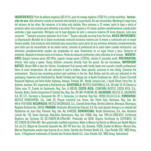 GERBER® Orgánico Puré Plátano Mango