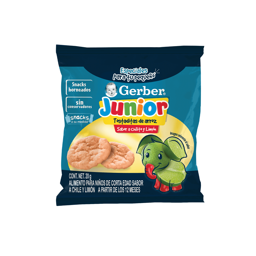 Gerber® Snacks Tostaditas Chile y Limón 20g
