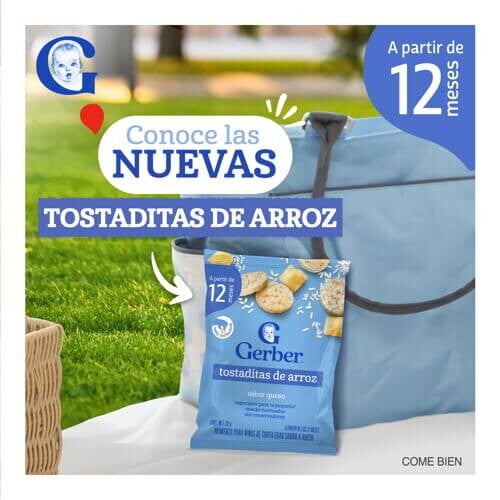 GERBER® Tostaditas De Arroz Sabor Queso