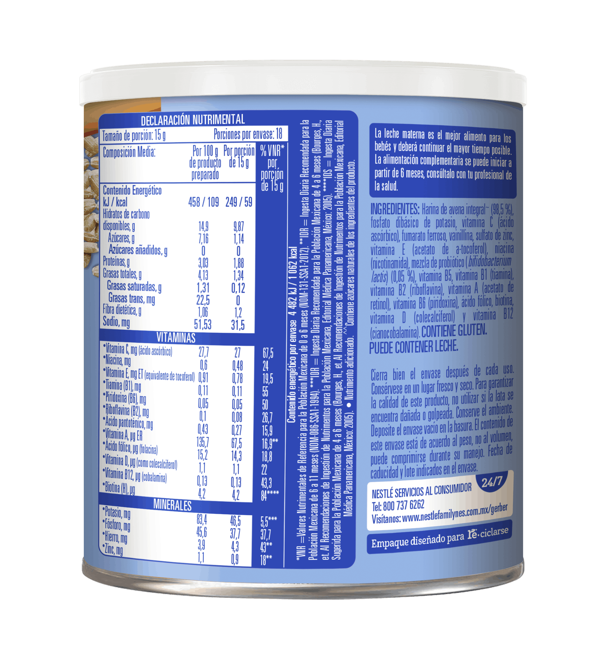 GERBER® Cereal Avena Integral