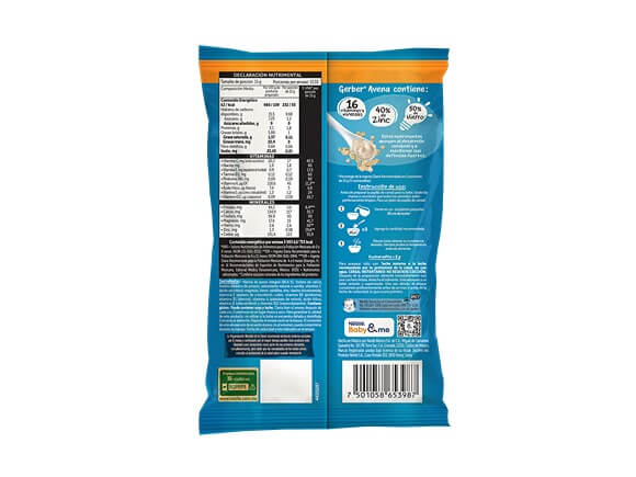 Gerber® Cereal infantil, Avena, 6 meses