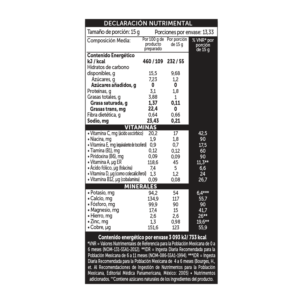 Gerber® Cereal infantil, Avena, 6 meses