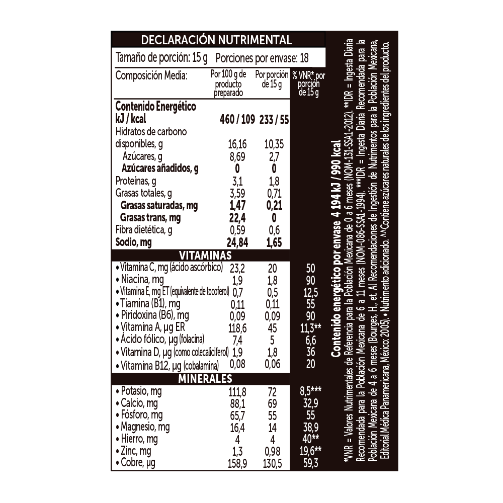 Gerber® Cereal infantil, 4 Cereales, 7 meses