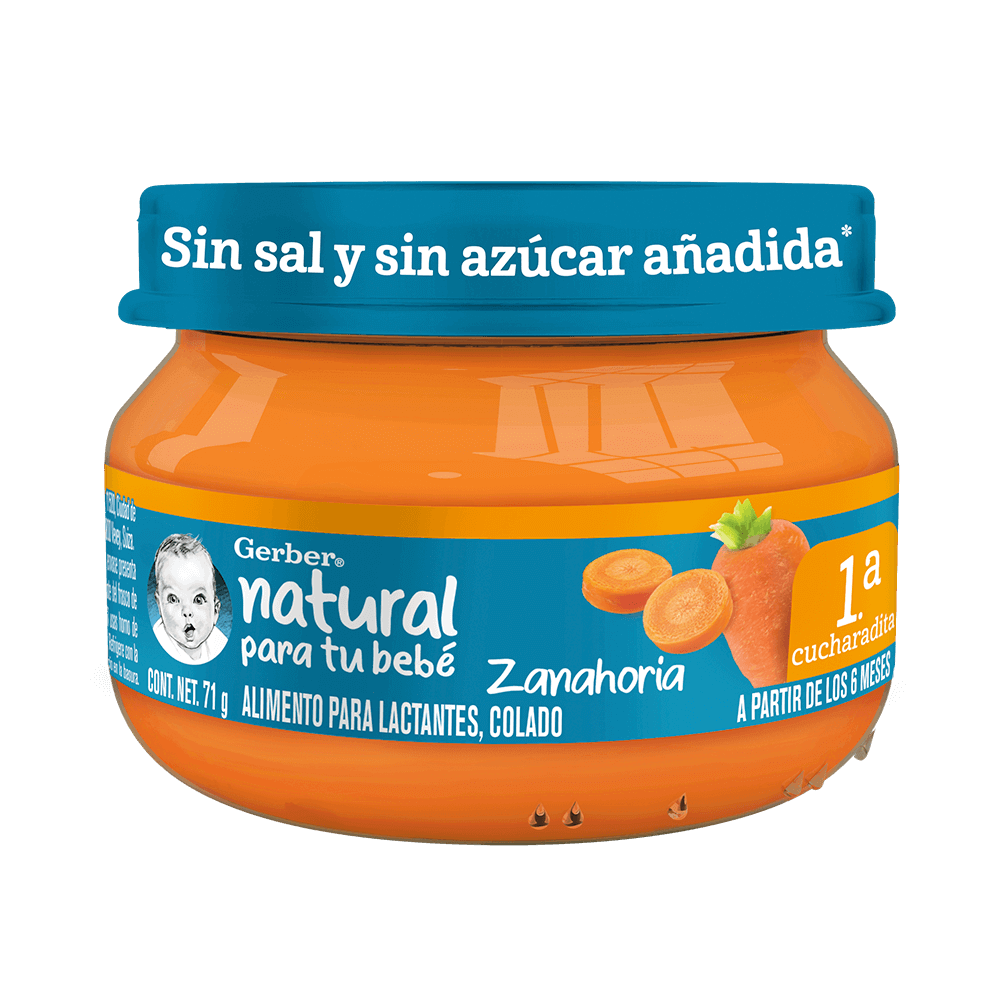 Gerber® Papilla Zanahoria Etapa 1, 71g