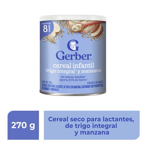 GERBER® Cereal Trigo y Manzana 3ra