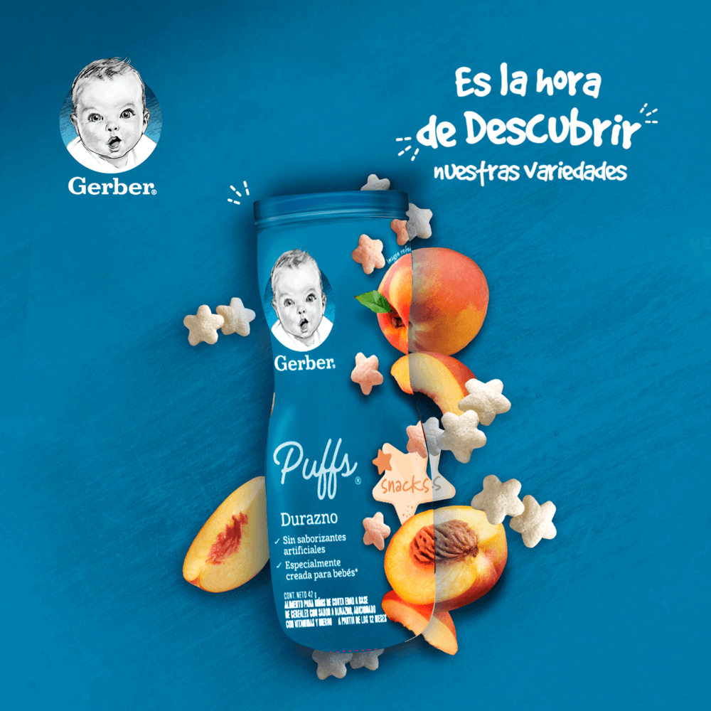 Gerber® Durazno Snacks 42g