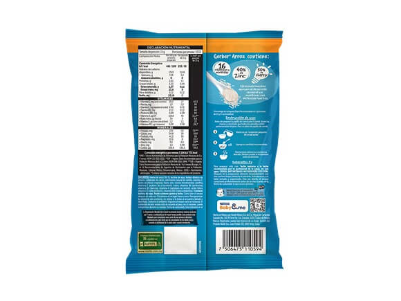 Gerber® Cereal infantil, Arroz, 6 meses