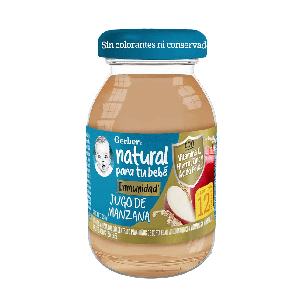 Gerber ® Jugo de Manzana con vitaminas y minerales, Etapa 3, 175 ml