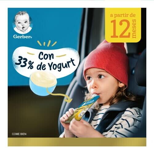 GERBER® Pouch mango y yogurt con colina
