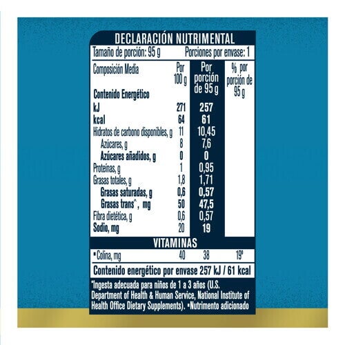 GERBER® Pouch mango y yogurt con colina