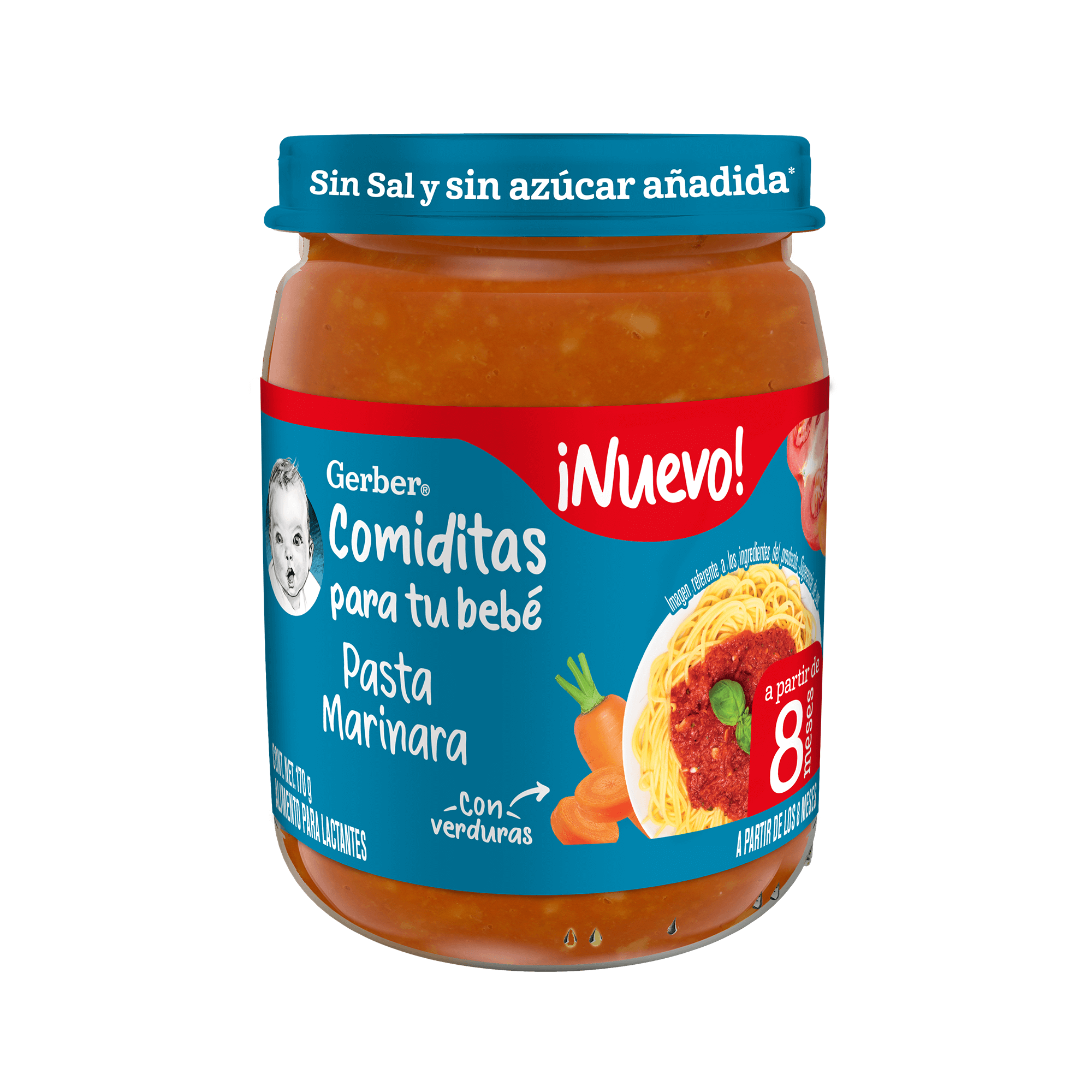 Gerber® Papilla Pasta Marinara, Etapa 3, 170 g