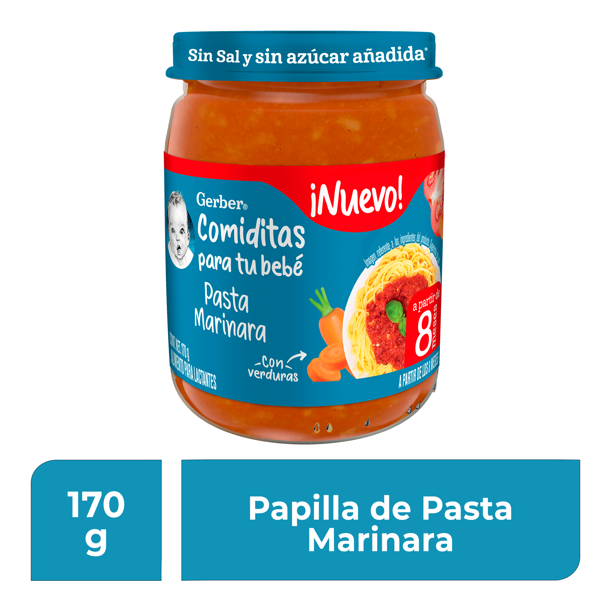 Gerber® Papilla Pasta Marinara, Etapa 3, 170 g