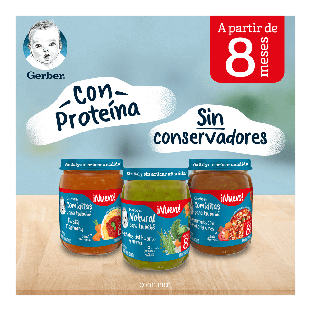 Gerber Papilla Macarrones con Zanahoria y Res, Etapa 3, 170 g
