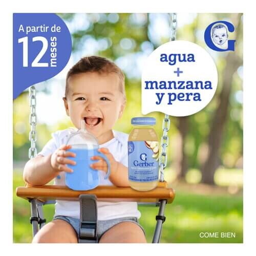 Gerber® Bebida Hidratante Agua, manzana y pera Etapa 4