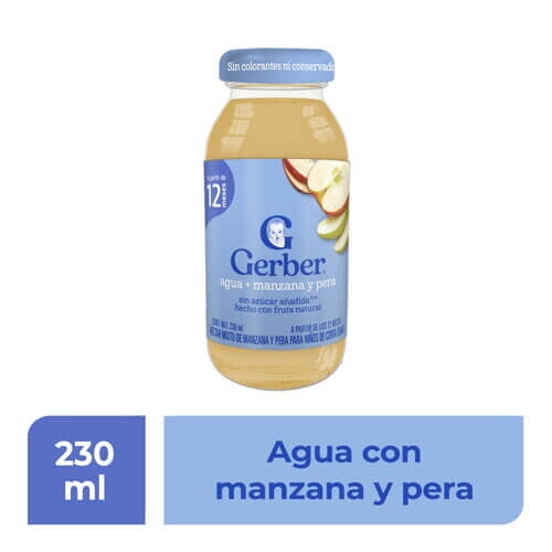 Gerber® Bebida Hidratante Agua, manzana y pera Etapa 4