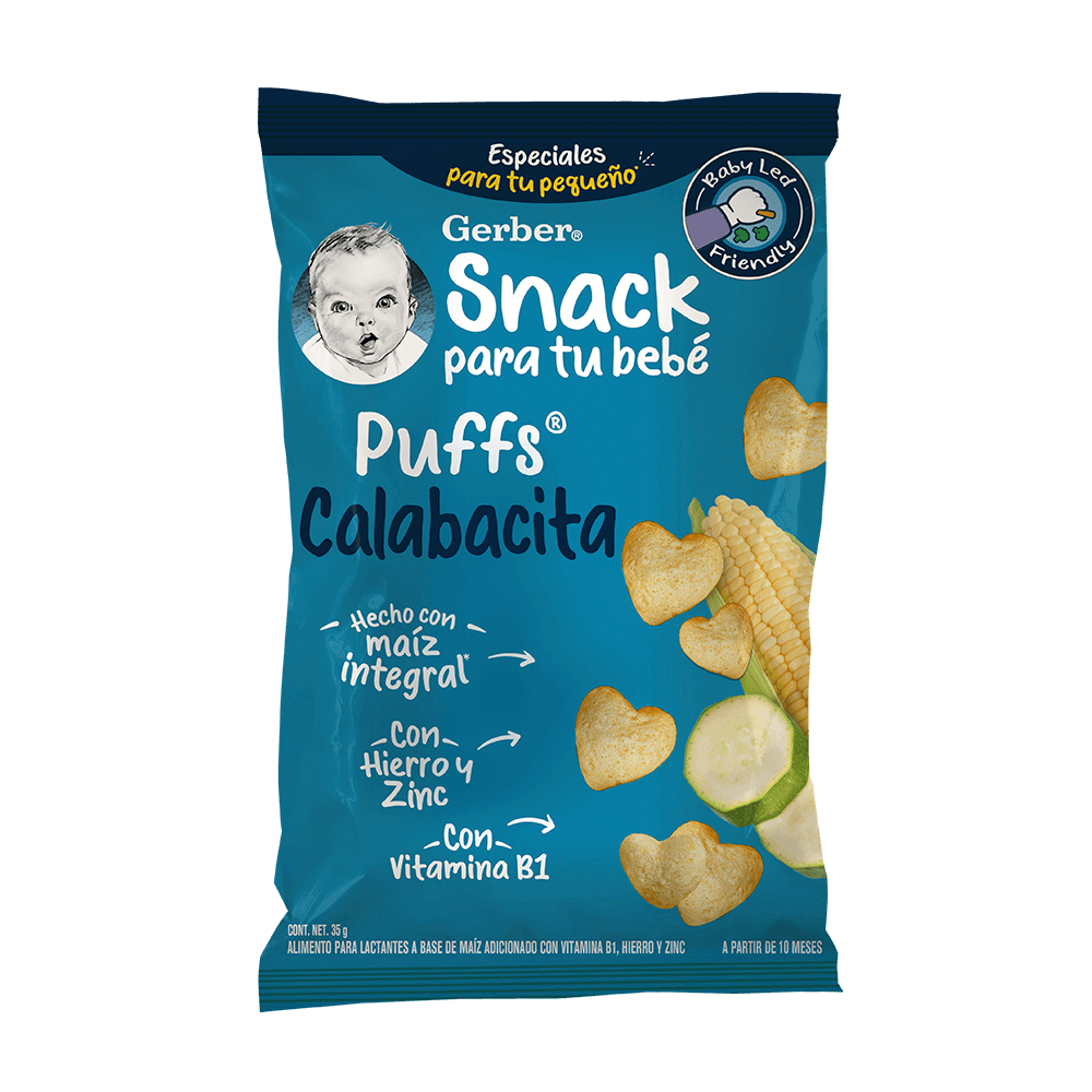 Gerber® Snacks Puffs Calabacita 35 g