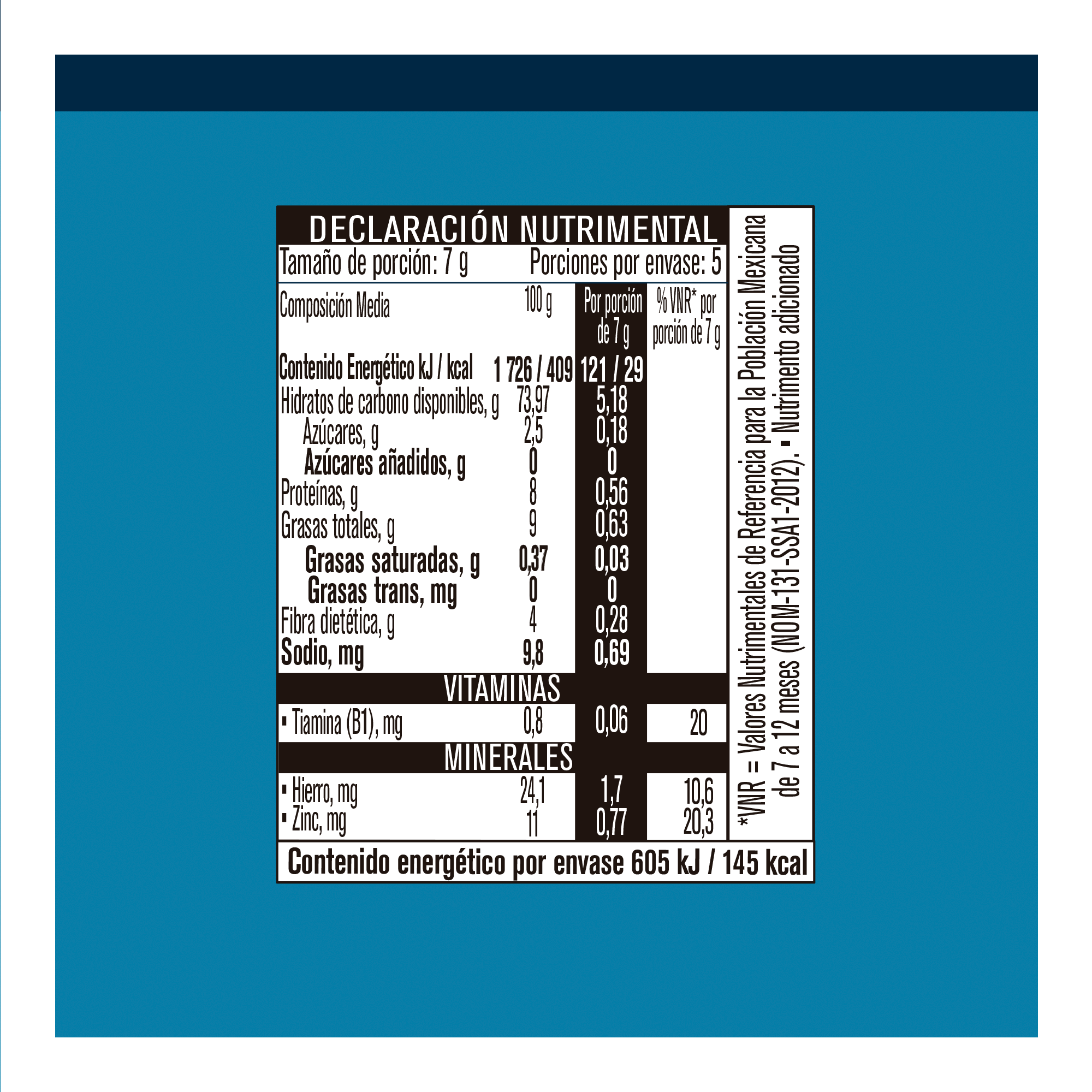 Gerber® Snacks Puffs Calabacita 35 g Declaración Nutrimental