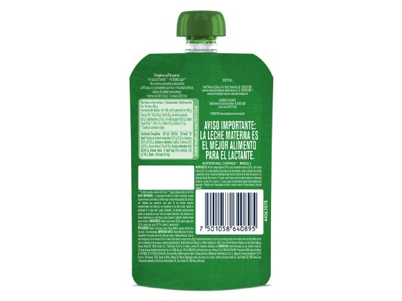 Gerber® Orgánico Pouch Mango Manzana Pera 100g