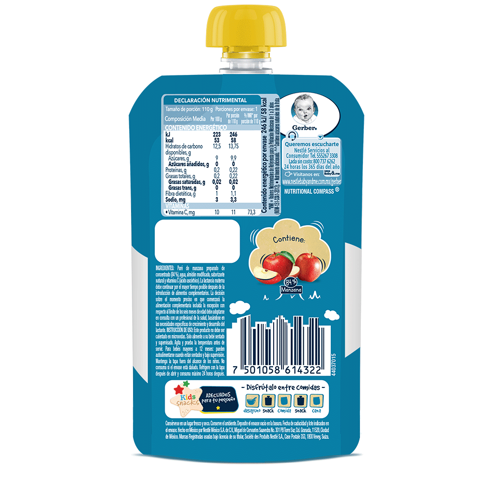 Gerber® Junior Pouch Manzana 110g
