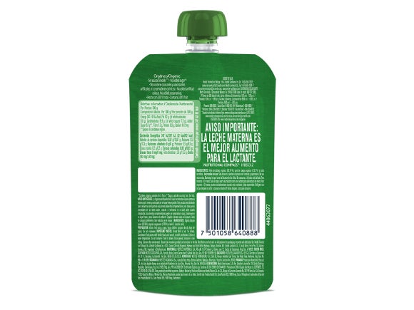 Gerber® Orgánico Pouch Plátano Mango 100g