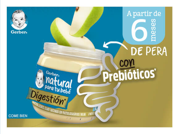 Gerber® Papilla Pera con Prebióticos