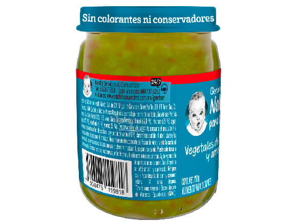 Gerber® Papilla Vegetales del Huerto y Arroz