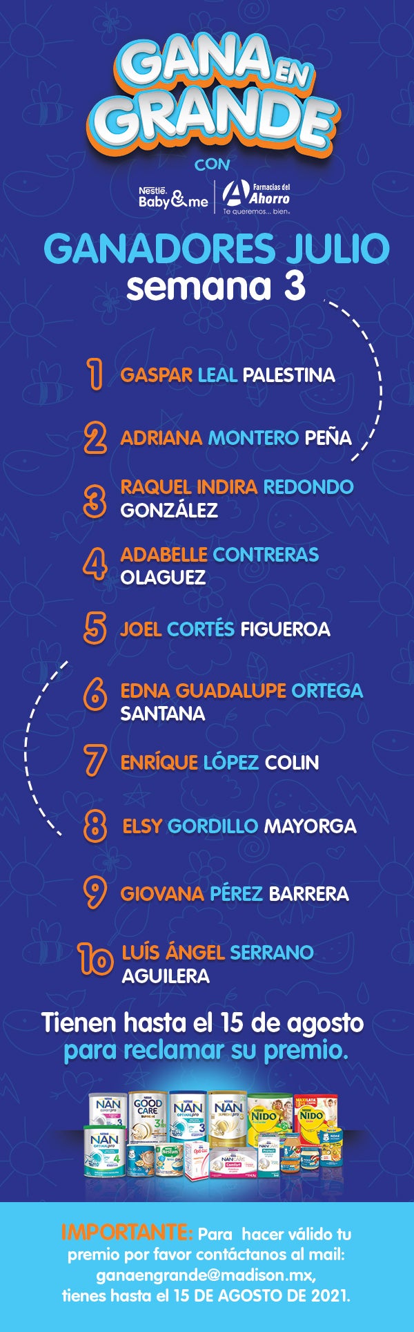 ganadores semana 3